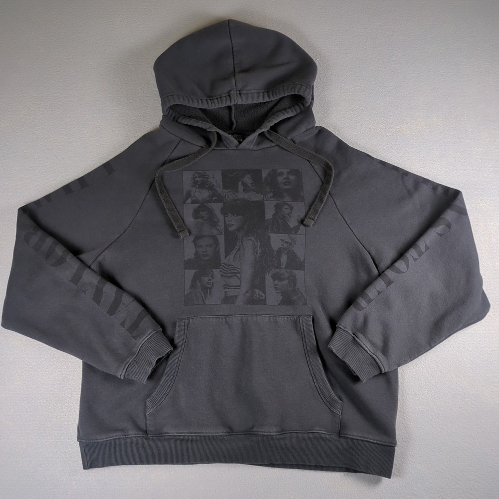 Taylor Swift Eras Tour Hoodie Womens Medium Black Pullover Official Merch 2023